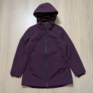 Pendleton Water Resistant Hooded Parka Rain Jacket Womens Small Plum Purple